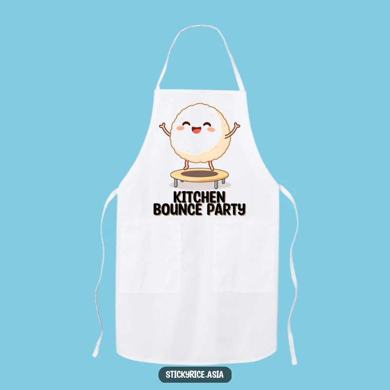 Funny Rice Ball Chef Apron: Trampoline Fun Cooking, Perfect Funny Gift