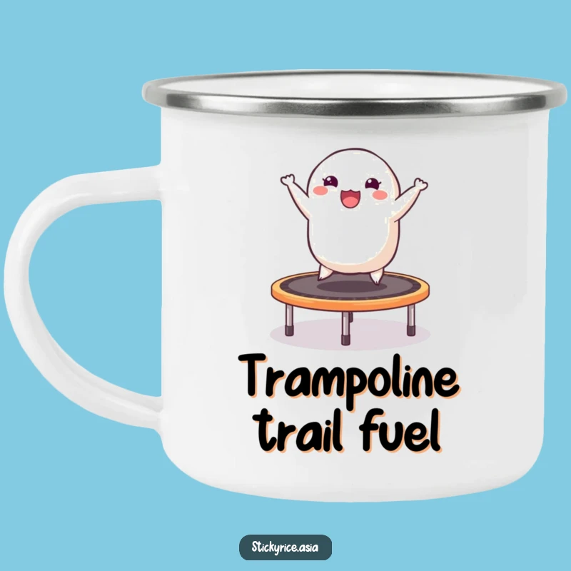 Funny Dumpling Trampoline Camping Mug: Adventure with a Laugh!