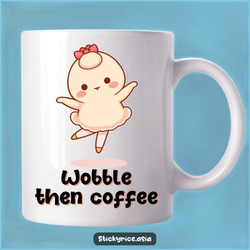 Funny Wobbly Mochi Ballet Mug: A Hilarious Dance Disaster Gift!