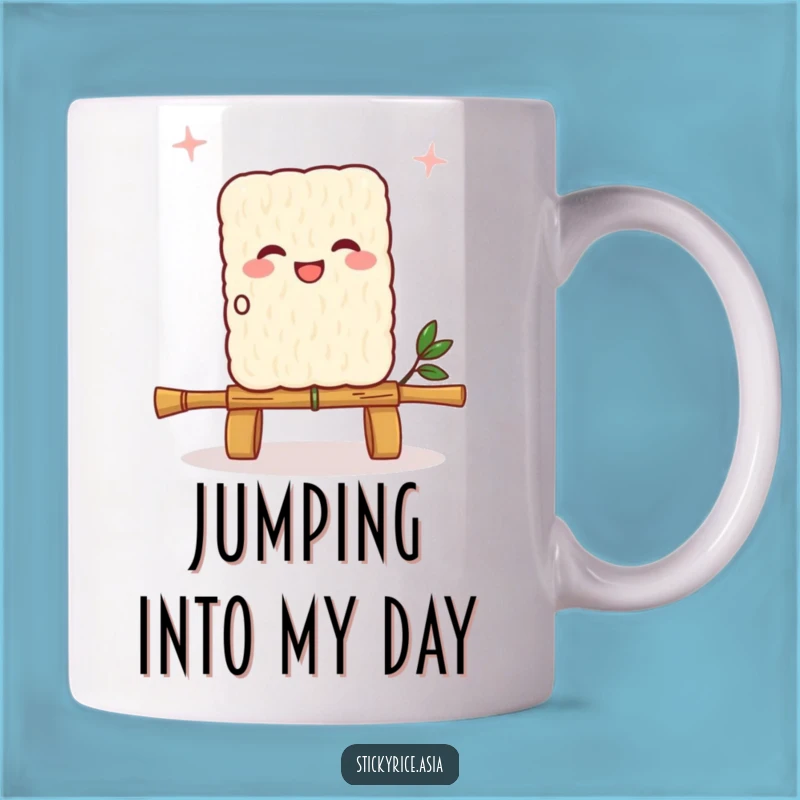 Funny Joyful Sticky Rice Skipping Rope Mug - Perfect Playful Foodie Gift