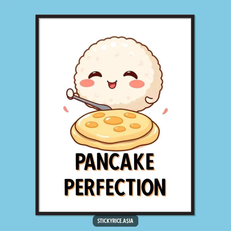 Funny Rice Ball Digital Art: Hilarious Breakfast Scenes for Your Walls.