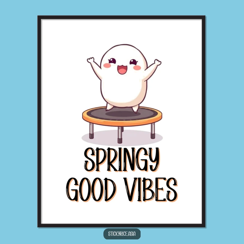 Funny Dumpling Trampoline Poster: Brighten Your Walls with Joy!