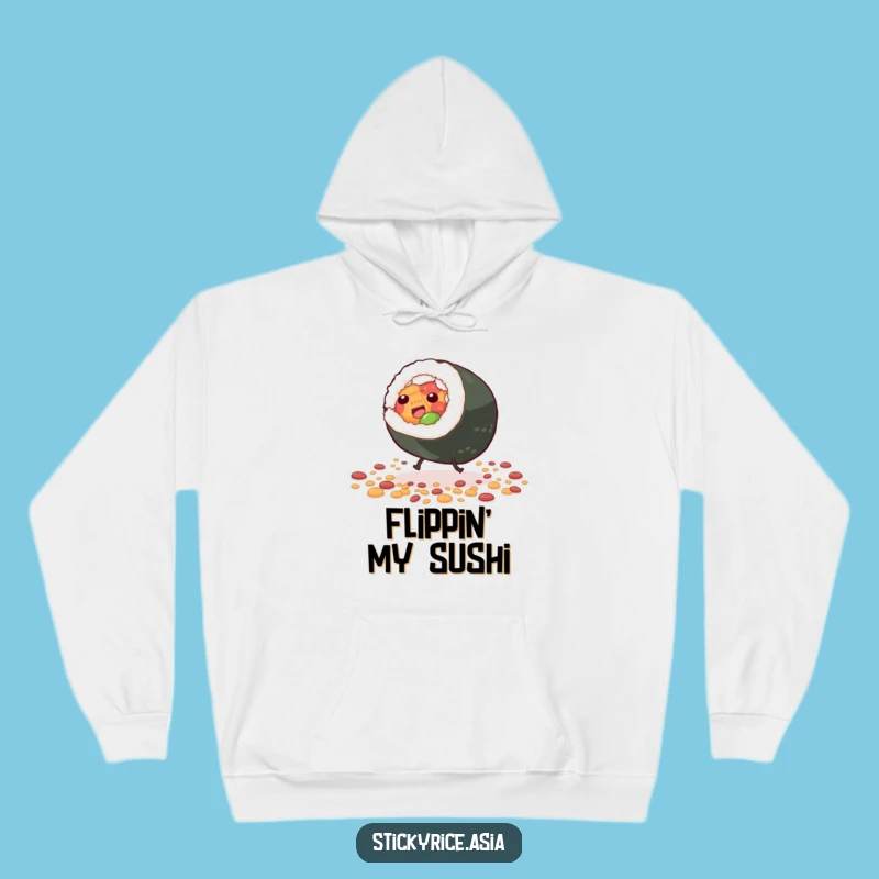 Funny Sushi Roll Hoodie: Cozy Up with Rolling Fun.
