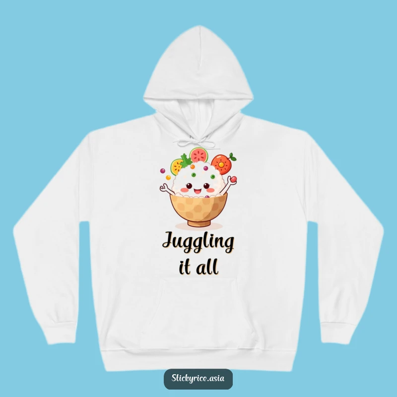Funny Rice Hoodie: Cozy Juggling Fun, Perfect Warm Funny Gift