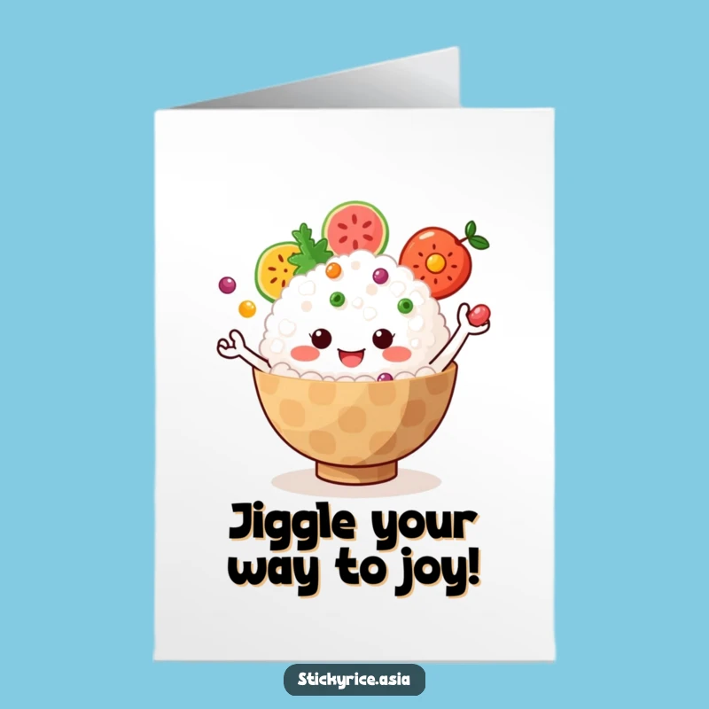 Free Printable Funny Rice Bowl Birthday Card: Juggling Fun - Hilarious Downloadable Gift!