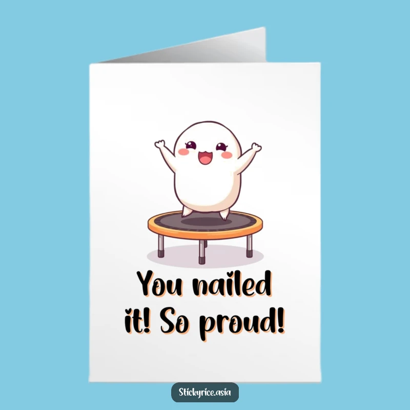 Free Printable Congratulations Card: Bouncing Dumpling for Exciting, Printable Celebrations
