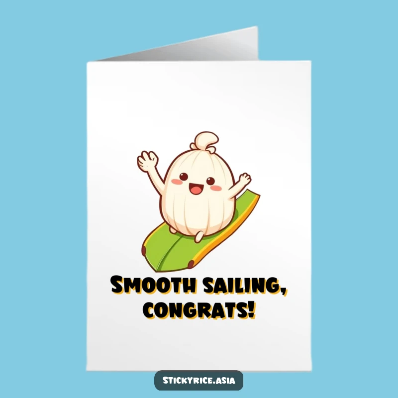 Free Printable Funny Rice Card: Smooth Sailing Congrats - Hilarious Downloadable Gift!