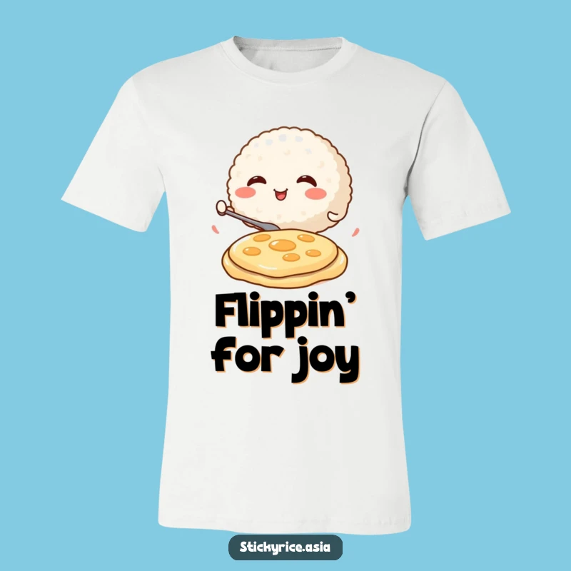 Funny Rice Ball T-Shirt: Flip Out with Breakfast Humor.