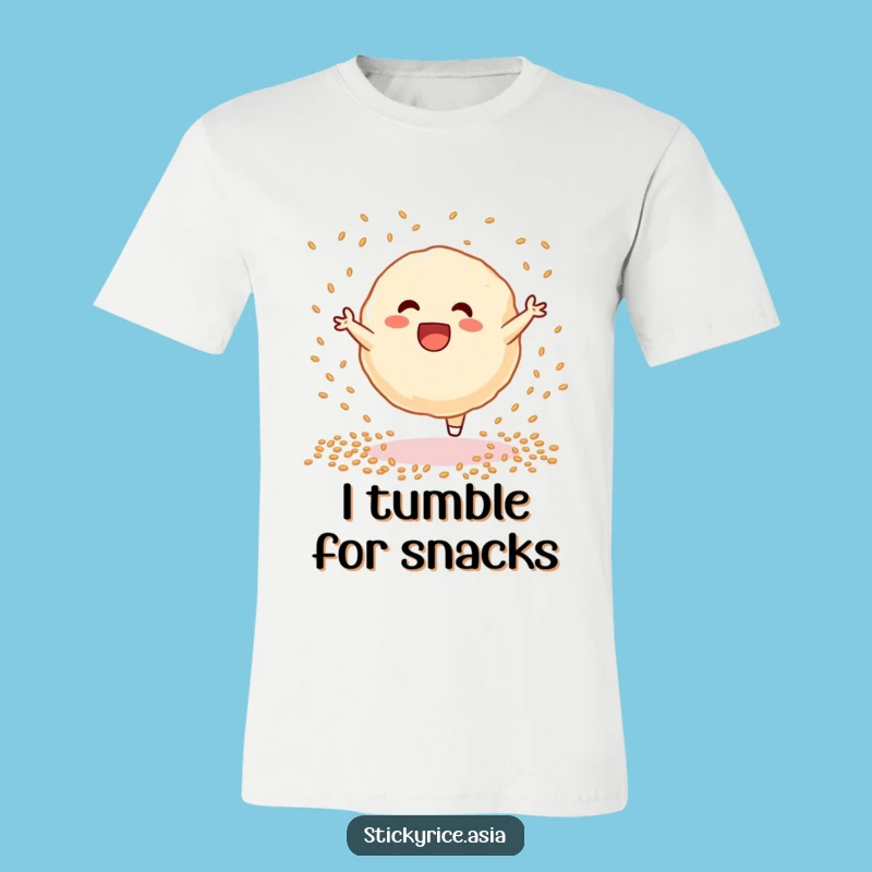 Funny Excited Sticky Rice Dumpling Cartwheel T-Shirt - Hilarious Anime Food Gift