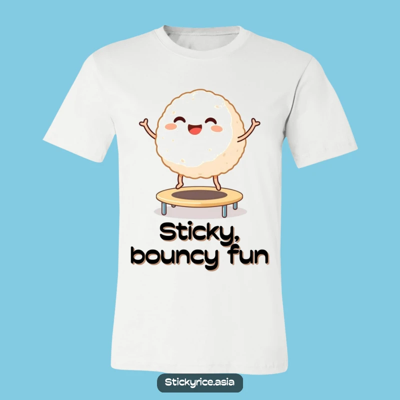 Funny Rice Ball T-Shirt: Trampoline Bouncing Fun, Hilarious Gift